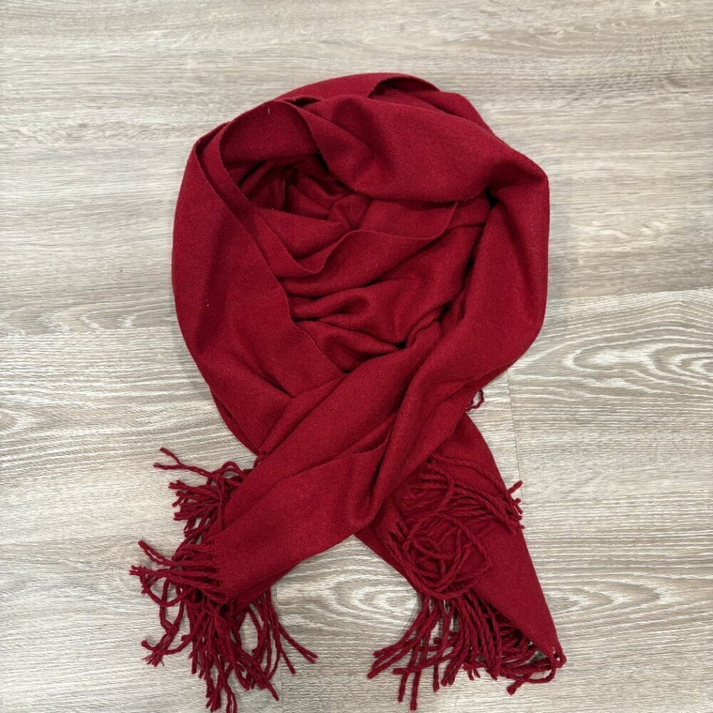 PASHMINA Burgundy Solid Color Cover 17"x72" Scarves Wrap Scarf